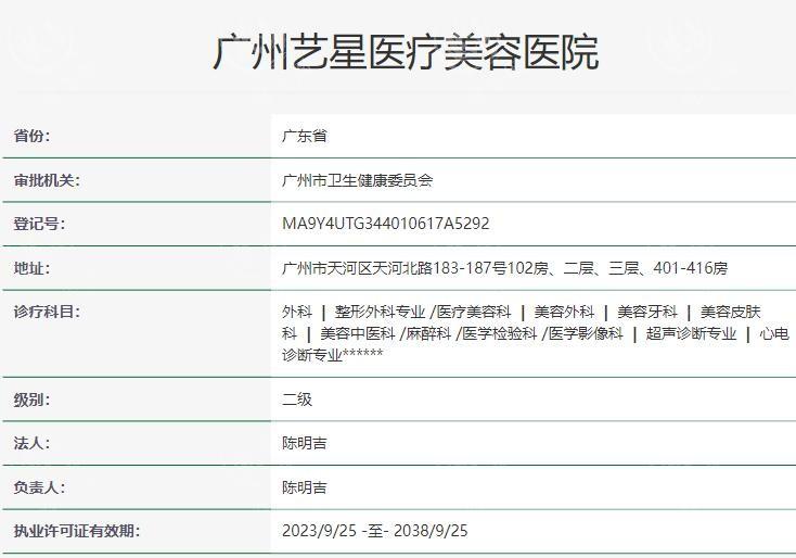广州艺星医疗美容医院
