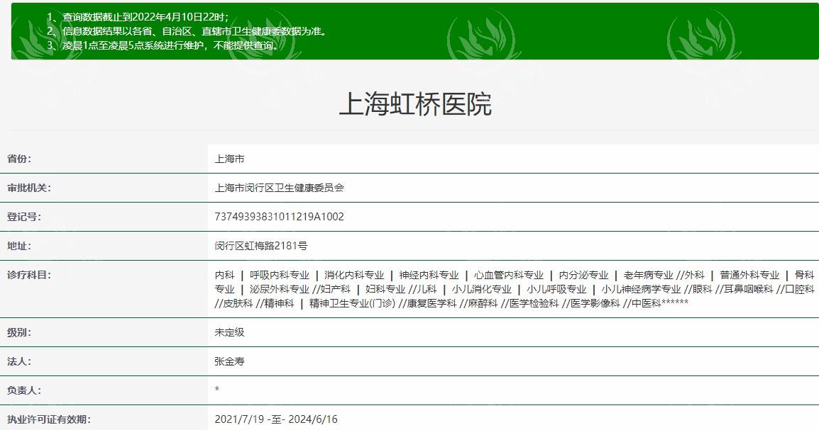 上海虹桥医院私密科