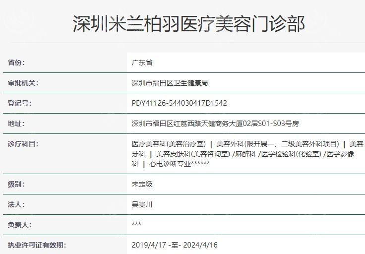深圳米兰柏羽医疗美容医院